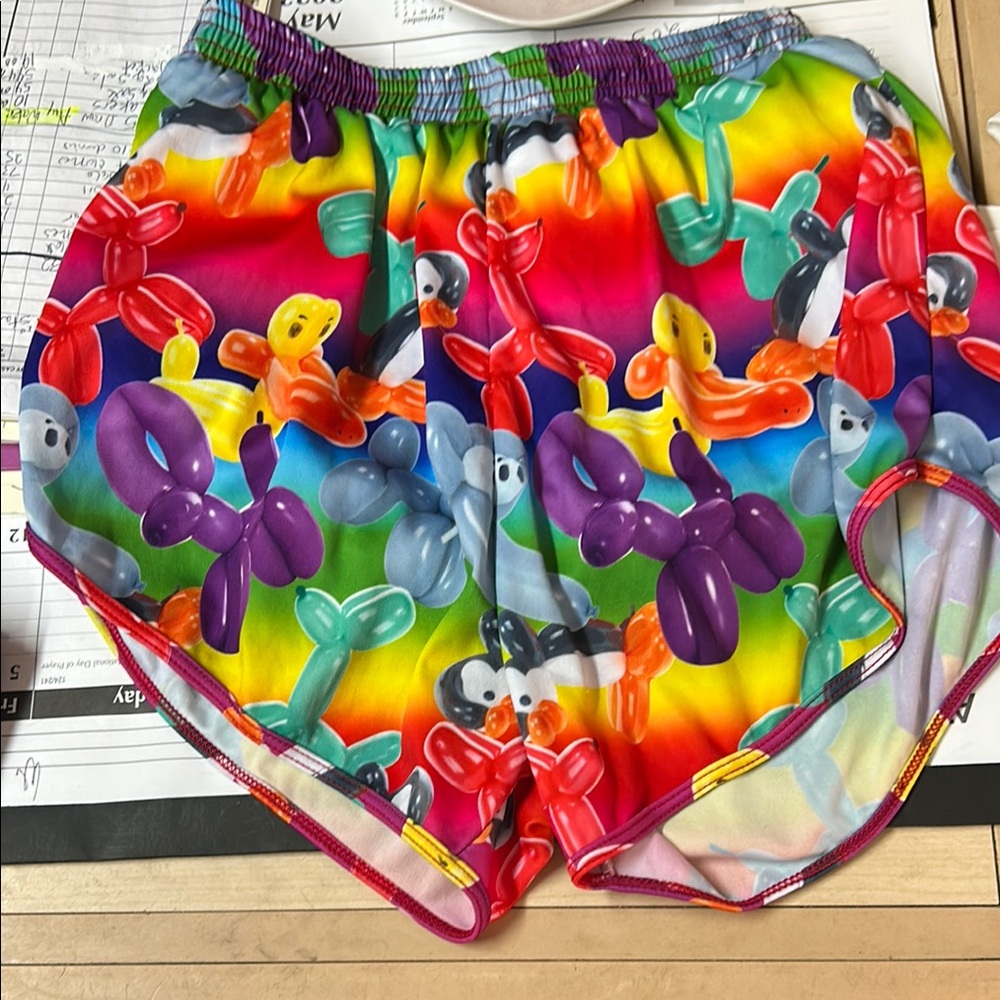 Colorful Balloon Dog Athletic Shorts